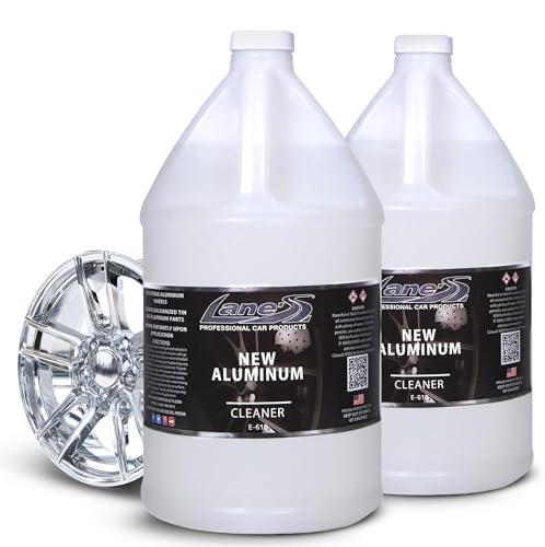 LANE'S New Aluminum Car Wheel Cleaner and Brightener | 1 Gallon (Pack of 2) | Acid Rim Cleaner, Shines & Eliminates Hard Scrubbing | Brake Dust, Oxidation & Rust Remover for Cars, SUVs, Trucks, and More - size: 128 Fl Oz (Pack of 2)