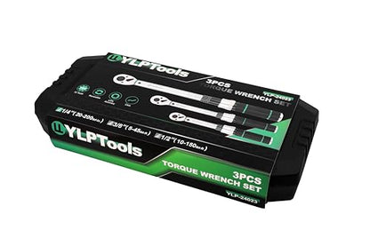 3-Piece Click Torque Wrench Set – 1/4", 3/8", 1/2" Drive, ±3% Accuracy, 72-Tooth Ratchet, Dual-Direction, Chrome Vanadium Steel, Includes Storage Cases - size: 1.67-16.67 ft-lb, 5-45 ft-lb, 10-150 ft-lb, style: 1/4 3/8 1/2-inch
