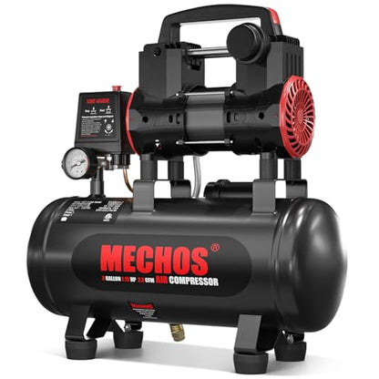 Portable Air Compressor with 3 Gallon Steel Tank, 1.15 HP 2.2 CFM @ 90 PSI, 116 Max PSI Oil-Free Air Compressor for Garage, Home Use, Tire Inflation, Nail Gun, DIY Projects,110V - style: 3Gallons