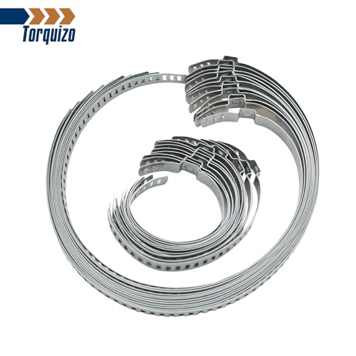 24PCS CV Boot Clamp Kit, Stainless Steel Universal Adjustable CV Axle Joint Boot Crimp Clamp Tool Kit with Adjustable Ear Type(12pcs Small + 12pcs Large)