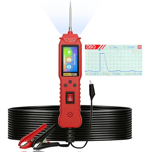 Automotive Circuit Tester, Power Circuit Probe Short Finder with Multimeter & Oscilloscope, 0-36V DC/AC Voltage, PWM Drive, Component Activation, Tester Electric 16.4FT Cable for Car Truck RV
