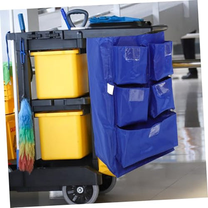 Janitorial Cleaning Bag Car Detailing Bag Organizer Strong Cleaning Trolley - color: Blue