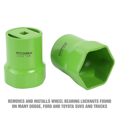 OEMTOOLS 37385 7 Piece Wheel Bearing Locknut Set, Remove and Install Wheel Bearing Locknuts, for Use with Many Dodge, Ford, and Toyota SUVs and Trucks