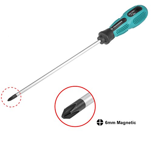 uxcell #2 Phillips Screwdriver 8 Inch Round Shaft Non Slip Comfortable Handle - size: PH2 x 8"