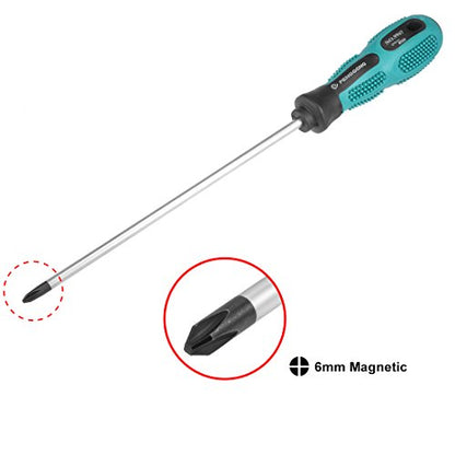uxcell #2 Phillips Screwdriver 8 Inch Round Shaft Non Slip Comfortable Handle - size: PH2 x 8"