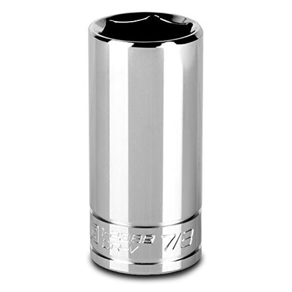 Capri Tools 7/8-Inch Deep Socket, 3/8-Inch Drive, 6-Point, SAE - size: 7/8-Inch