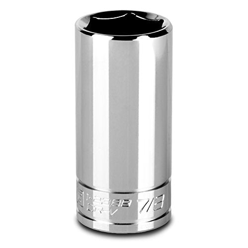 Capri Tools 7/8-Inch Deep Socket, 3/8-Inch Drive, 6-Point, SAE - size: 7/8-Inch