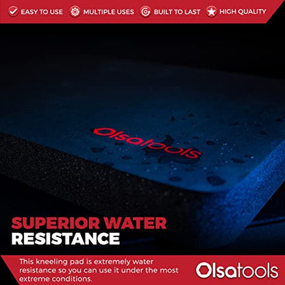 Olsa Tools Mechanics Kneeling Pad - Protection Knee Pads - Kneeling Work Mat - Under Car Mat - Creeper Pad - Work Pad - Foam Pad - 18" x 11" x 1" - Part 1182