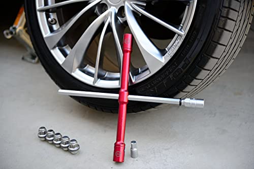 GTE TOOLS - LugStrong 26" Universal Compact Lug Wrench Set, Super-Strong Tire Iron & Lug Nut Remover - 2x more torque! Never Get Stuck on the road again! - color: 1-pack
