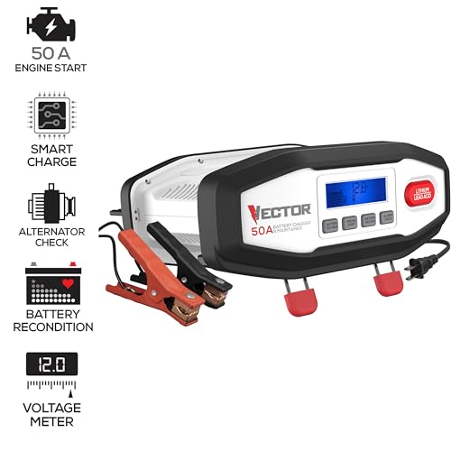 Vector VECBC50 50 Amp Battery Charger/Maintainer for Lithium or Lead Acid Batteries - size: 50 Amps