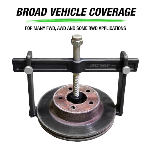 OEMTOOLS 25106 Brake Drum Puller and Rotor Removal Tool, 12-3/4 In Jaw Spread, Impact Wrench Compatible, 7-Ton Pulling Force, Not for Oversized Brake Drums or Drums Without Outer Lip