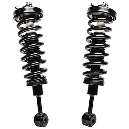 Detroit Axle - 2 Front Struts for 4WD 2004-2008 Ford F-150, 06-08 Lincoln Mark LT [w/o Spacer] Complete Struts with Coil Spring 2005 2006 2007 Replacement Quick Install Ready Strut Shock Assembly - size: 171361 x2/PAIR