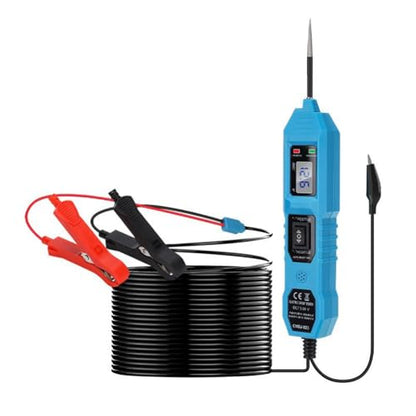 Multifunctional Car Circuit Tester, 3.5-36V DC Automotive Power Circuit Tester with LCD Display and Sharp Probe, Electric Test Pen for Car Battery Polarity Continuity Fuses (Blue)