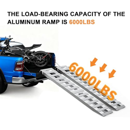 60x12 Inch 6000Lbs Aluminum Ramps Lawn Mower, Wheelchair Ramps Home Steps, Low Profile Car Ramps Oil Changes - size: 60*12inch