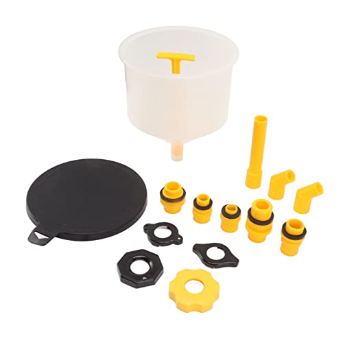 Radiator Coolant Filling Funnel Kit Efficient Spill Proof Design for Car Cooling System Fill Universal ABS 15pcs