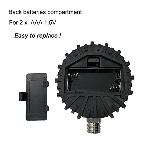 Digital Low Pressure Gauge with 1/4'' NPT Bottom Connector and Rubber Protector by Uharbour, 0.35-15 psi, Accuracy 1% .F.S. - size: 0.35-15PSI