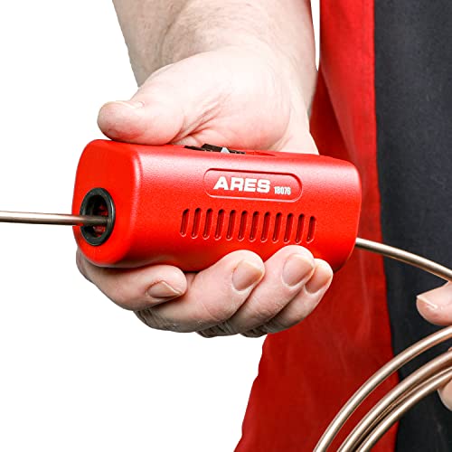 ARES 18076 – Adjustable Tubing Straightener – Straightens 3/16-Inch and 1/4-Inch Diameter Tubing – Use with Steel, Stainless, Copper, and More – Ergonomic Handheld Design - size: Adjustable Tubing Straightener