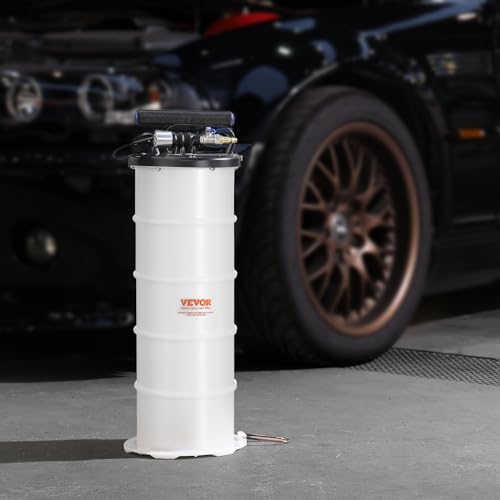 VEVOR 6.5L Pneumatic/Manual Oil Extractor Pump, Fluid Extractor Pump for Automotive Fluids Vacuum Evacuation, Oil Change & Fluid Change Tool with Dipstick and Suction Hose - style: 6.5L Pneumatic/Manual