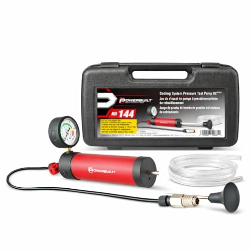 Powerbuilt Cooling System Adapter Kit, European Vehicle Adapters, Pressure Testing Pump Kit Add-Ons, Radiator Cap and Coolant Bottle Attachments - 647642 - size: European Car Pump