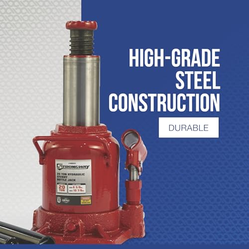 Strongway 20-Ton Hydraulic Stubby Bottle Jack | Controlled lifting and positioning, Professional garage use, Stable service support, Durable steel construction - style: 20 Ton