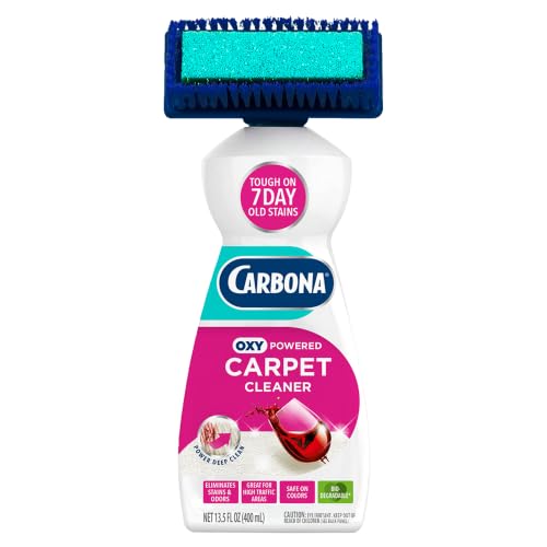 Carbona 2-in-1 Oxy-Powered Carpet Cleaner (13.5 Fl Oz), Spot Cleaner with Dual Sponge & Bristle Applicator for Targeted Cleaning, Fast Formula - size: 13.5 Fl Oz (Pack of 1)