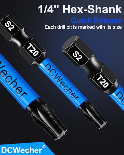 10-Pack T20 Torx Bit 2 Inch, Professional-Grade T 20 Torx Screwdriver Bits for Impact Driver, Magnetic Star Design, S2 Alloy Steel with 1/4'' Hex Shank & CNC - Machined Tips - size: T20 Torx Bit 10-PCS 2 Inch