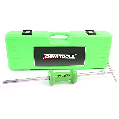 OEMTOOLS 37033 5 Pound Slide Hammer Puller, Heavy Duty Automotive Versatile Use Bearing Hammer, Pull Dents, Remove Bearings and More, Chrome Plated with Carrying Case - style: 5 pound slide hammer
