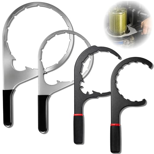 4Pcs Fuel Filter Wrench Set, 4.6'', 5'', 6'', 8'' Filter Wrench Compatible with Various Filter Sizes, Ideal as Duramax Fuel Filter Wrench & Davco Filter Wrench for Diesel Mechanic Repairs - size: Assorted Sizes