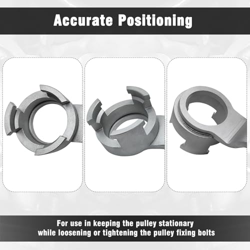 Crankshaft Pulley Holder Tool Compatible with Volvo Ford 1.8 2.0 duratec Petrol Engines, Crank Pulley Holding Wrench Tool.