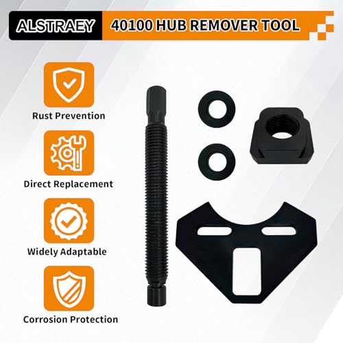 40100 Hub Remover Wheel & Brake Disc Removal Tool Kit Compatible with 5 6 8 Hub Assemblies Black