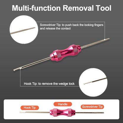 452 Pcs Grey DT Deutsch Connector Kit, 2 3 4 6 8 12 Pin, Waterproof, DT Connector Removal Tool, Contacts Extraction Tools, Automotive Repair Accessory Kit, Seal Plugs - size: ZH-0068-1