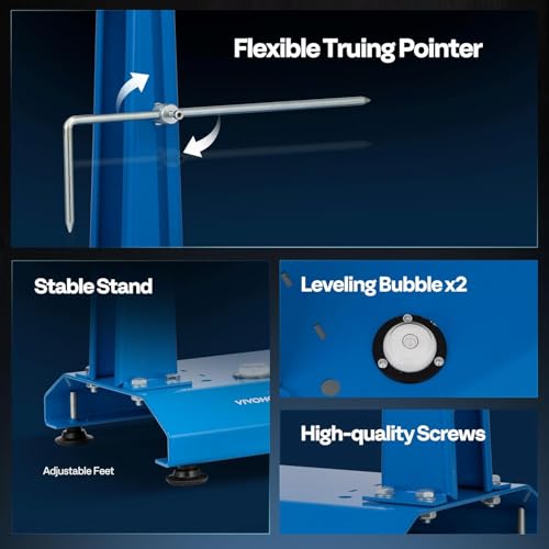 Motorcycle Wheel Balancer & Truing Stand, Heavy-Duty Static Tire Balancing Tool with Precision Bearings & Adjustable Cones, Fits Dirt Bike, Sport Bike & Motorcycle Wheels up to 35”