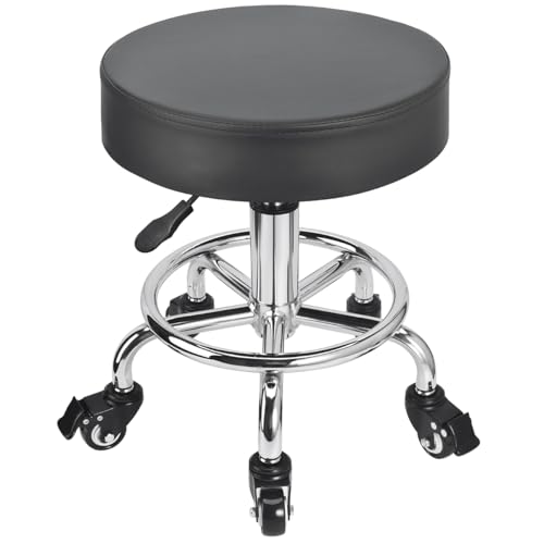 JOSTZHXIN Low Height Rolling Stool Height Adjustable Low Roller Seat, Swivel Small Chair Mechanic Stool, Short Stools for Home Office Garage Shop (Style 2) - style: style 2