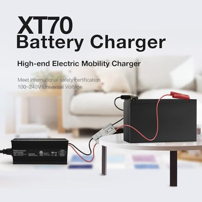 12V 20A LiFePO4 Battery Charger 14.6V LiFePO4 Charger and Maintainer for 4S 12V (12.8V) Deep Cycle Lipo Lithium Iron Phosphate Rechargeable Batteries of RV Car Boat - size: 12v 20a