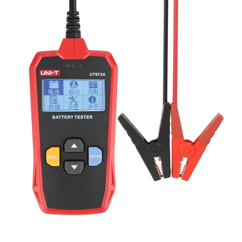 UNI-T UT673A Battery Tester 12V Car Battery Tester,40-2000 CCA Automotive Battery Load Tester,Capacities from 30Ah to 250Ah for Truck Boat Marine SUV ATV Auto Cranking and Charging System Tester - size: UT673A