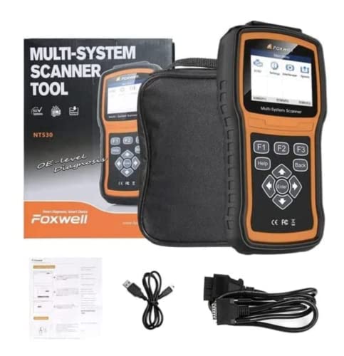 FOXWELL NT530 for Volkswagen and Audi - All Systems, All Maintenance Service - Bidirectional Diagnostic Scan Tool OBD2 Scanner Automotive Code Reader ABS Bleed SRS Airbag SAS TPMS TPS EPB Oil Reset