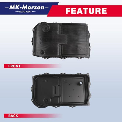 845RE 8HP70 8HP75 Transmission Oil Pan Kit Compatible with Ram 1500 Classic J-eep Grand Cherokee L WK Dodge Challenger Charger Chrysle 300 Transmission Oil Pan with Gasket Bolts Replace# 265-850