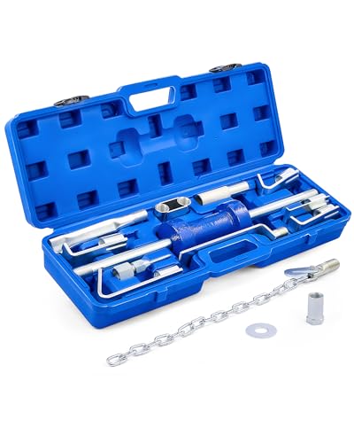Orion Motor Tech OMT Heavy Duty Slide Hammer Dent Puller Set | Auto Body Dent Removal Repair Tool Set with 9 Attachments for Cars & Trucks