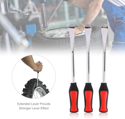 11.5" Dirt Bike Tire Changing Tool Kit, Motorcycle Tire Removal Tool with Tire Spoons, Rim Protector and Valve Tool Set