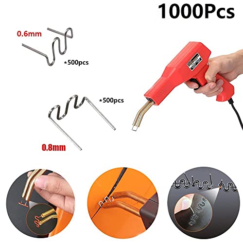 1000PCS Welding Rods Hot Staples Plastic Repair Machine Welding Staples for Hot Stapler Repair Car Bumpers Machine Dashboards Lamp Holders Daily Plastics Supplies Plastics Rings 0.8mm 0.6mm Staple - color: 1000PCS Staples
