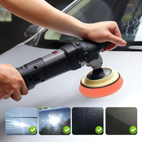 5PCS Buffing Polishing Sponge Pads, 5'' Orbital Buffer Pads Hook and Loop Buffing Pads, Foam Polisher Pad 5 Grits from Coarse to Fine, for 5 Inch DA Rotary Polisher Compounding, Polishing and Waxing