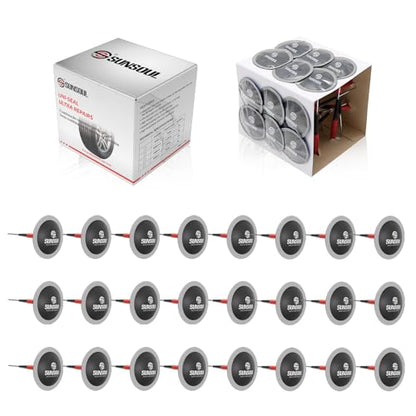 SUNSOUL 24pcs Large Tire Plug Patches, 0.30” x 2” Plug Patches for Tires | 3 Size Options, Premium Vulcanizing Rubber, One-Piece Combination Repair Unit, Mushroom Patch Plug for Car, Moto, Bike, Truck - size: 0.30 x 2.00 Inch