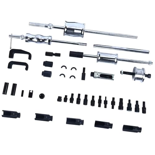 40Pcs Common Rail Diesel Injector Extractor Puller Set Injection Tool Kit,Slide Hammer Puller Adaptor Injector Puller Set