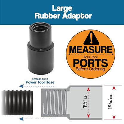 10 Foot Long Dust Collection Power Tool Hose Kit - size: Hose w/ 5 Fittings