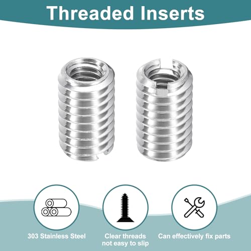 uxcell 10Pcs Threaded Inserts, M4-0.7x10 & M6-1x10 Stainless Steel 303 Screw Thread Sleeves Thread Repair Insert for Mechanical Equipment - size: M4-0.7x10 & M6-1x10mm