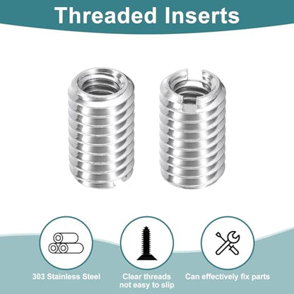 uxcell 10Pcs Threaded Inserts, M4-0.7x10 & M6-1x10 Stainless Steel 303 Screw Thread Sleeves Thread Repair Insert for Mechanical Equipment - size: M4-0.7x10 & M6-1x10mm