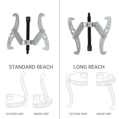 ChgImposs 3 Inch 3-Jaw Gear Puller, 2 Jaw 3 Jaw Puller for Pulley Gears Bearings and Flywheels, Heavy Duty Pulley Puller with Reversible Jaws, High Carbon Steel Removal Tool Bearing Puller Tool - size: 3 Inch