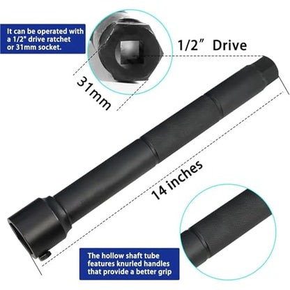 Inner Tie Rod End Removal Tool Kit Axial Steering Ball Joint Puller Remover 30-35mm 35-40mm 40-45mm 1/2" Drive