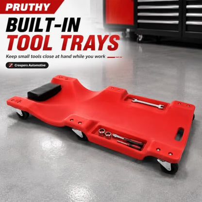 Mechanic Creeper 40" Heavy Duty with Padded Headrest Creepers, Durable Casters, Garage Rolling Creeper Repair Under Car - color: Creeper