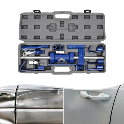 Slide Hammer Dent Puller Set, Automotive Hammer Puller Frame Set Heavy Duty Auto Body Truck Repair Tool Kit Automotive Dent Remover with Carrying Case